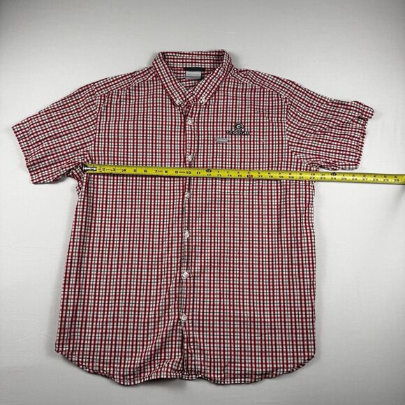 Columbia‎ University of Georgia Bulldogs Short Sleeve Button Down Shirt Mens XL - Picture 3 of 6